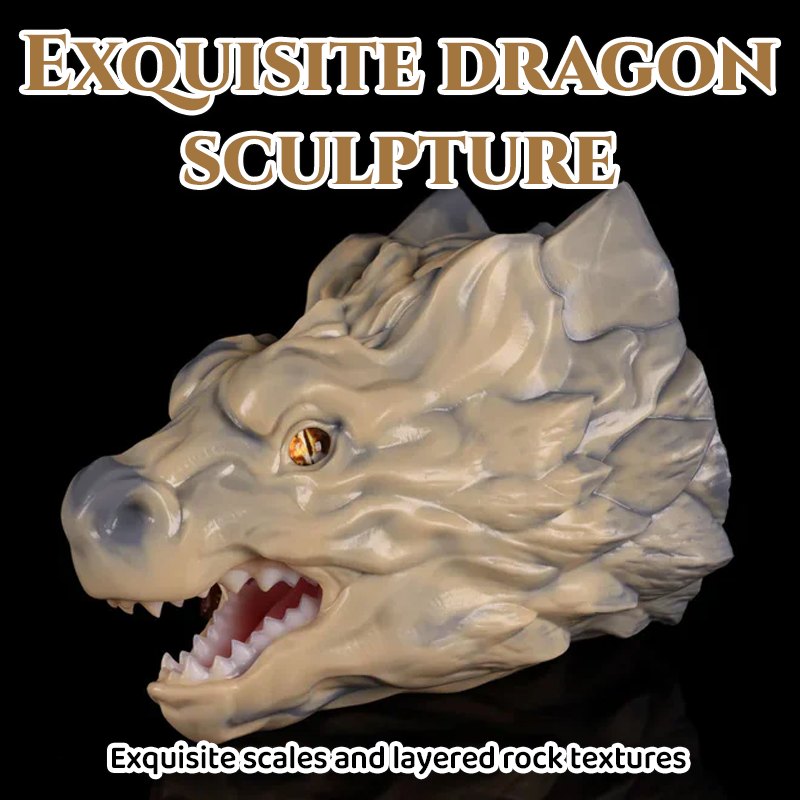 Stone-textured dragon head oral stroker, photo 2