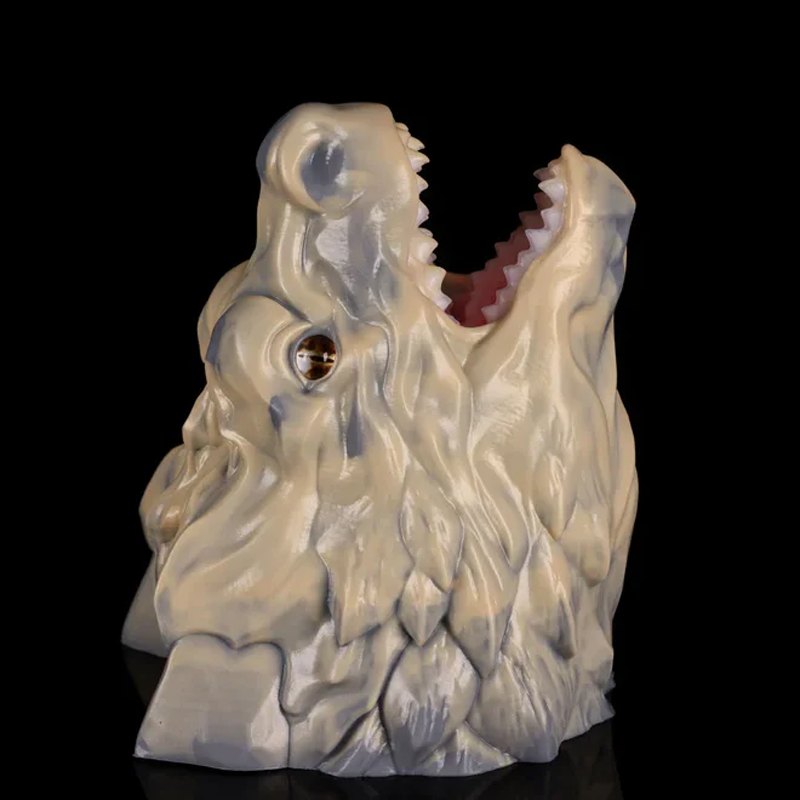 Stone-textured dragon head oral stroker, photo 3