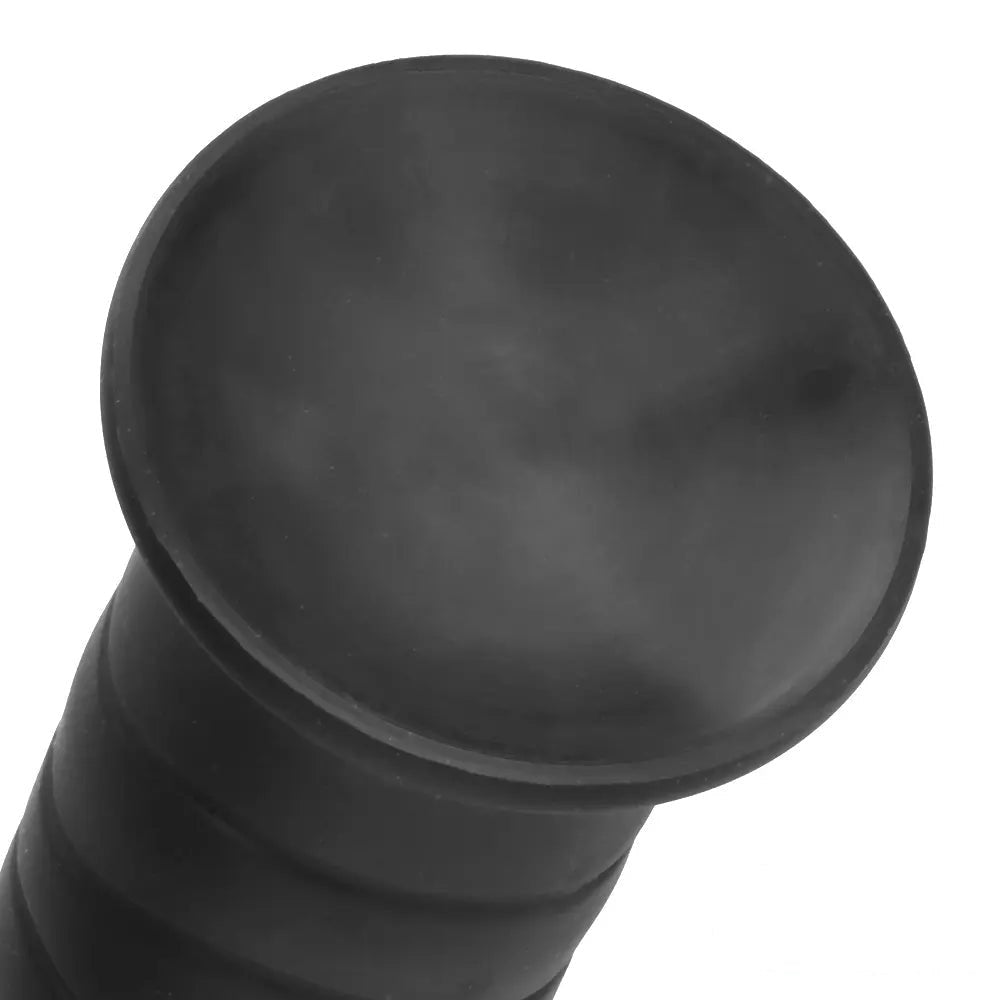 Black ribbed g-spot dildo, photo 11