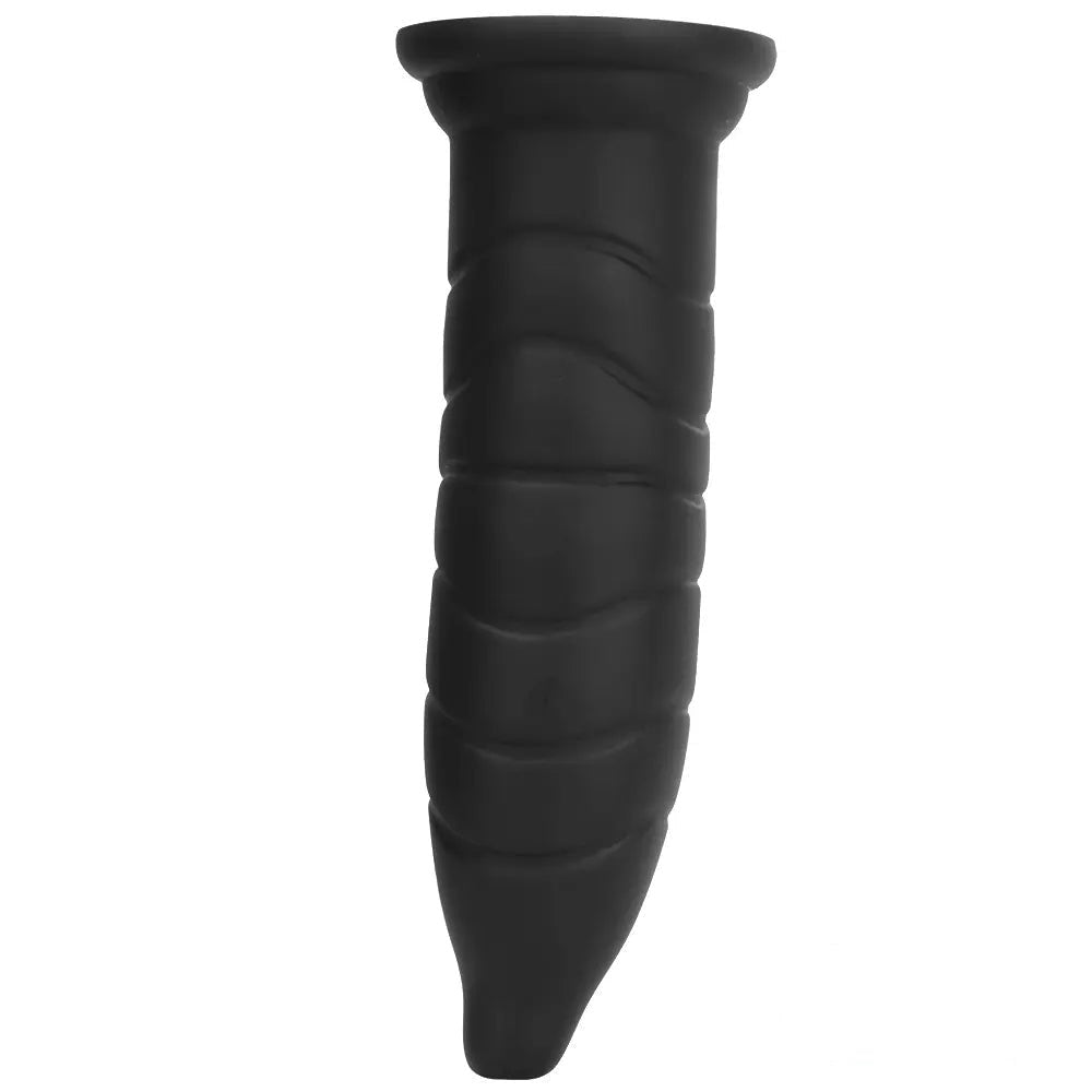 Black ribbed g-spot dildo, photo 9