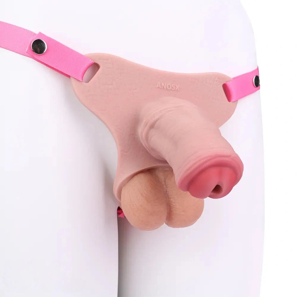 Black strap-on chastity dildo, photo 4
