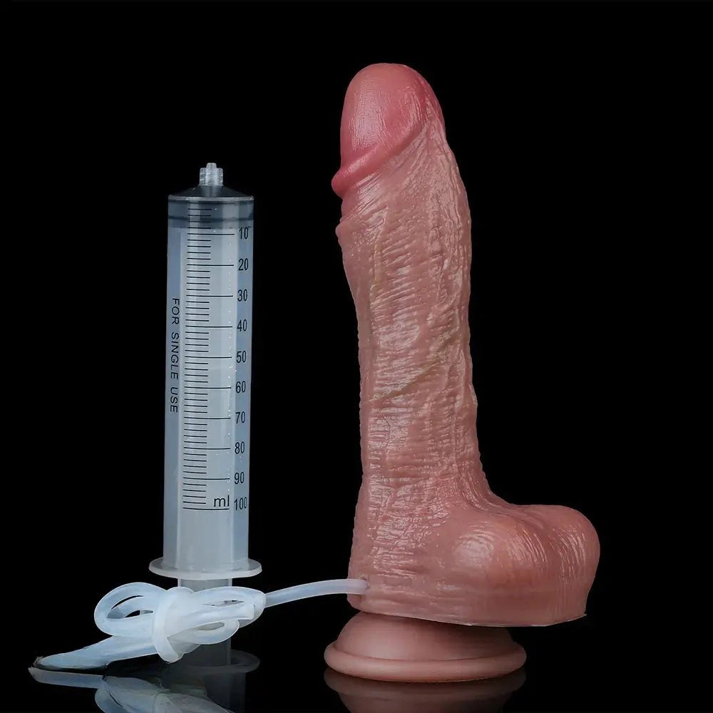 Flesh strap-on compatible dual layer dildo, photo 18