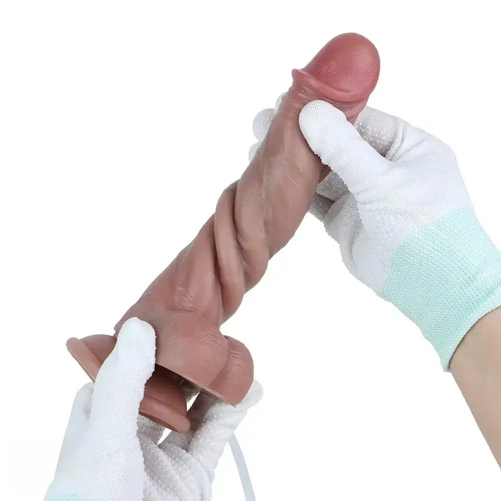 Flesh-tone silicone strap-on dildo, photo 13