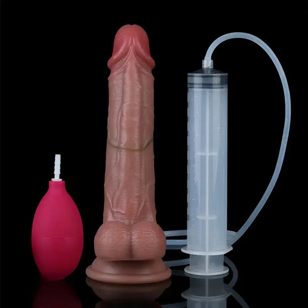 Flesh-tone silicone strap-on dildo, photo 18