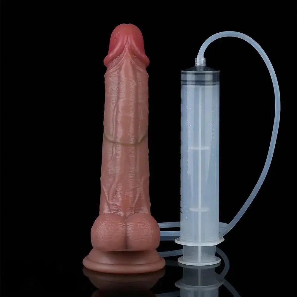 Flesh-tone silicone strap-on dildo, photo 21