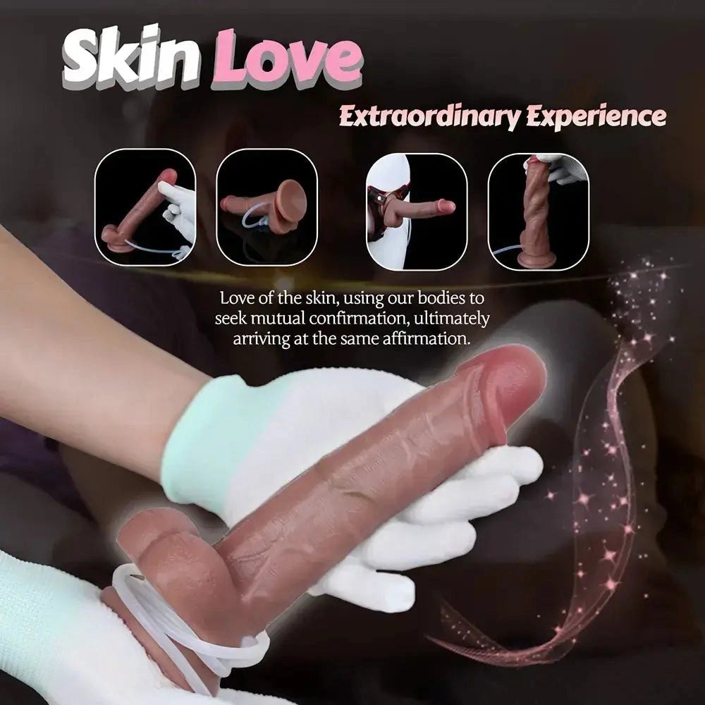 Flesh-tone silicone strap-on dildo, photo 4