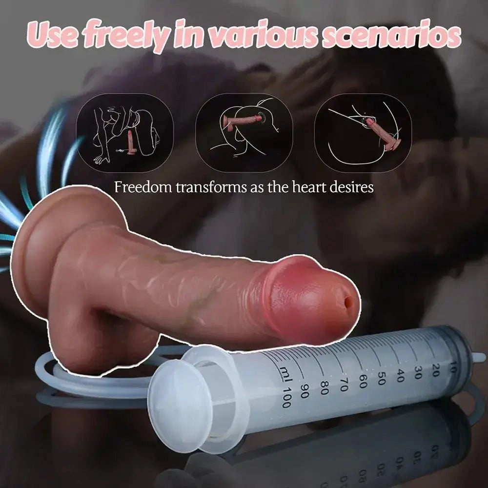 Flesh-tone silicone strap-on dildo, photo 5