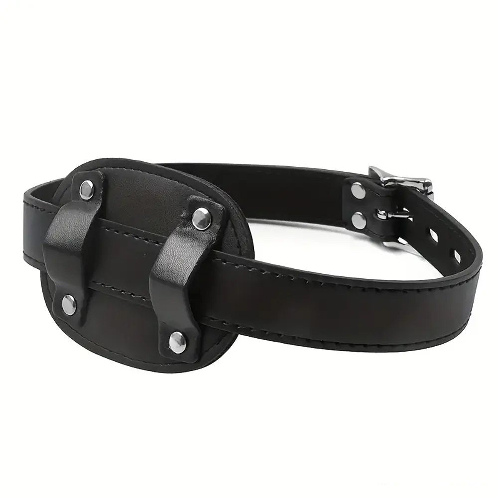 Black pvc face dildo gag pad, photo 5