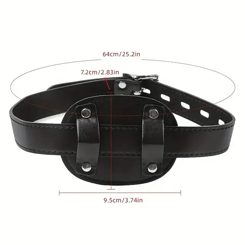 Black pvc face dildo gag pad, photo 8