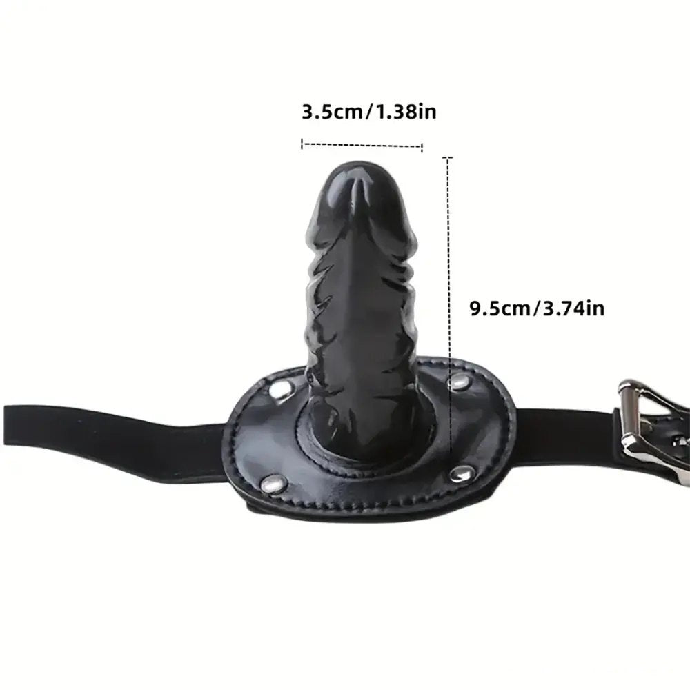 Black pvc face dildo gag pad, photo 9