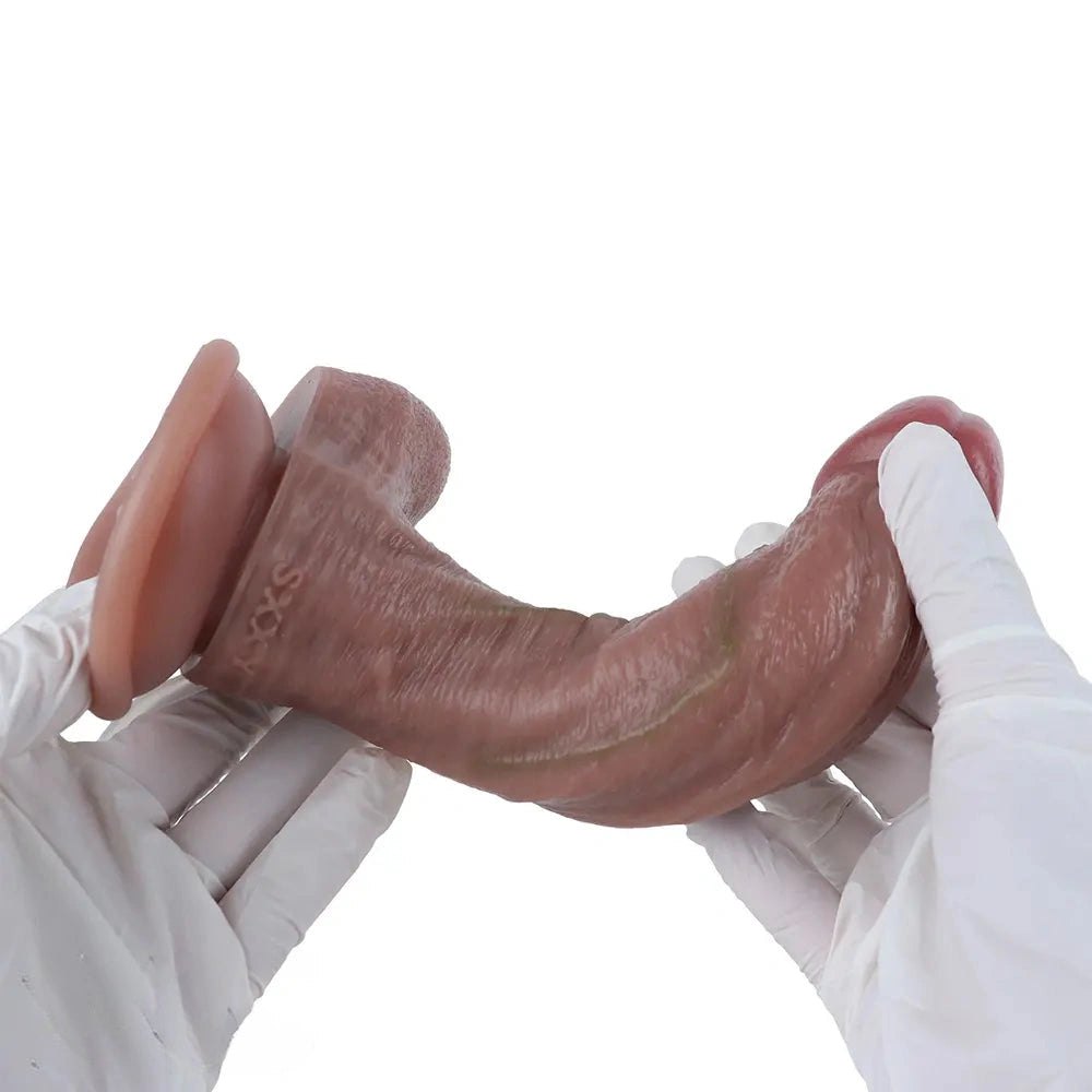 Flesh tone strap-on dildo with fill kit, photo 10