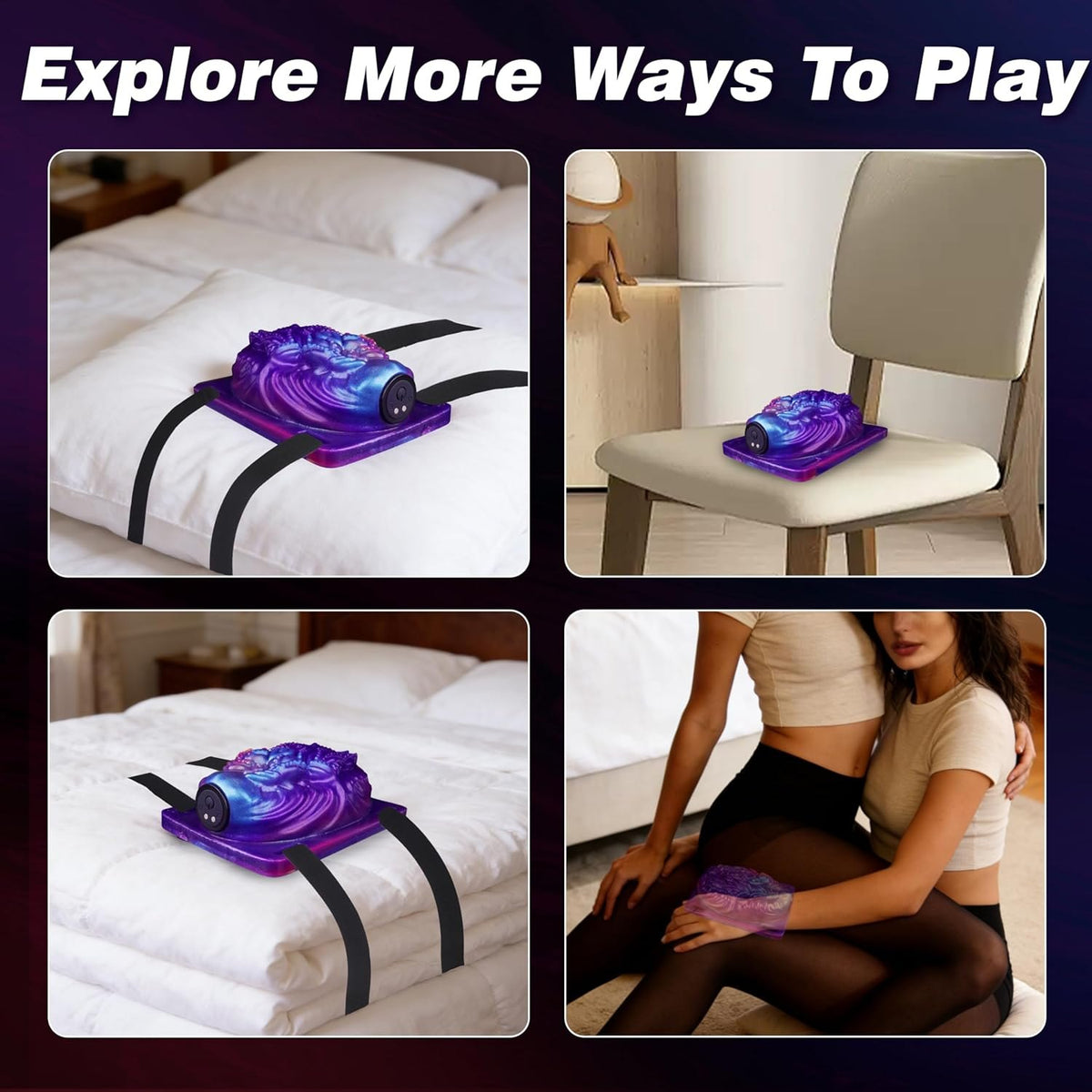 Purple textured wearable grinding vibrator, photo 6