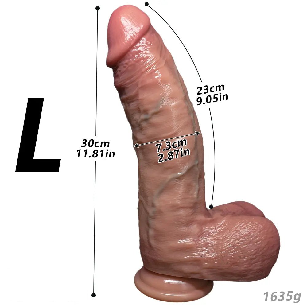 Flesh-tone silicone strap-on dildo with suction base, photo 18
