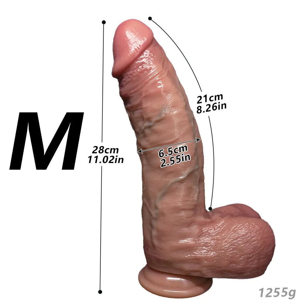 Flesh-tone silicone strap-on dildo with suction base, photo 20