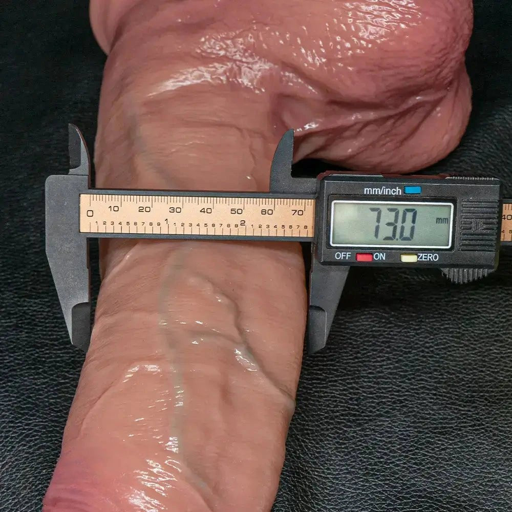 Flesh-tone silicone strap-on dildo with suction base, photo 6