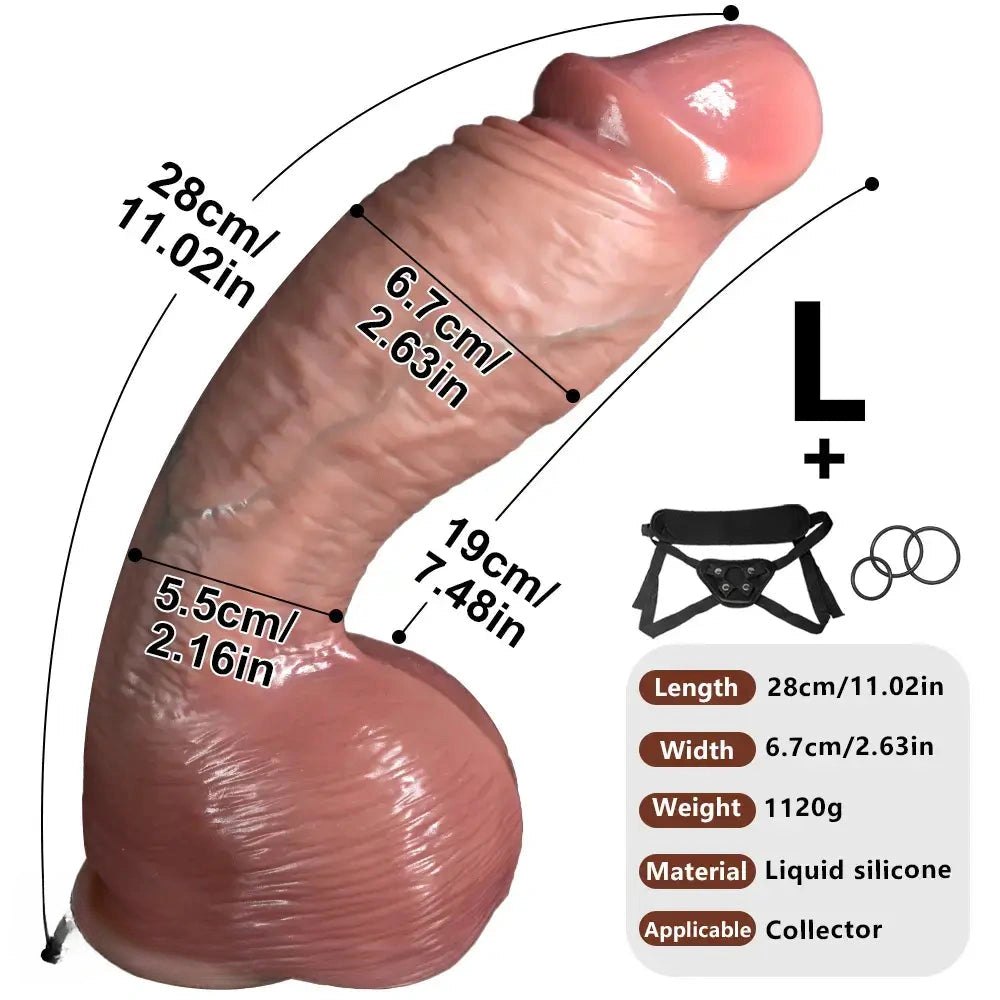 Flesh silicone strap-on dildo, photo 13