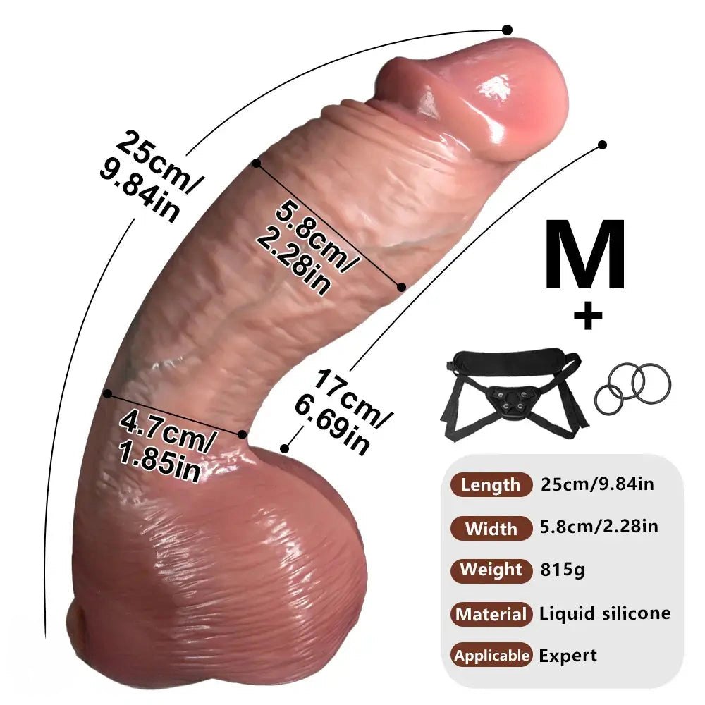 Flesh silicone strap-on dildo, photo 16