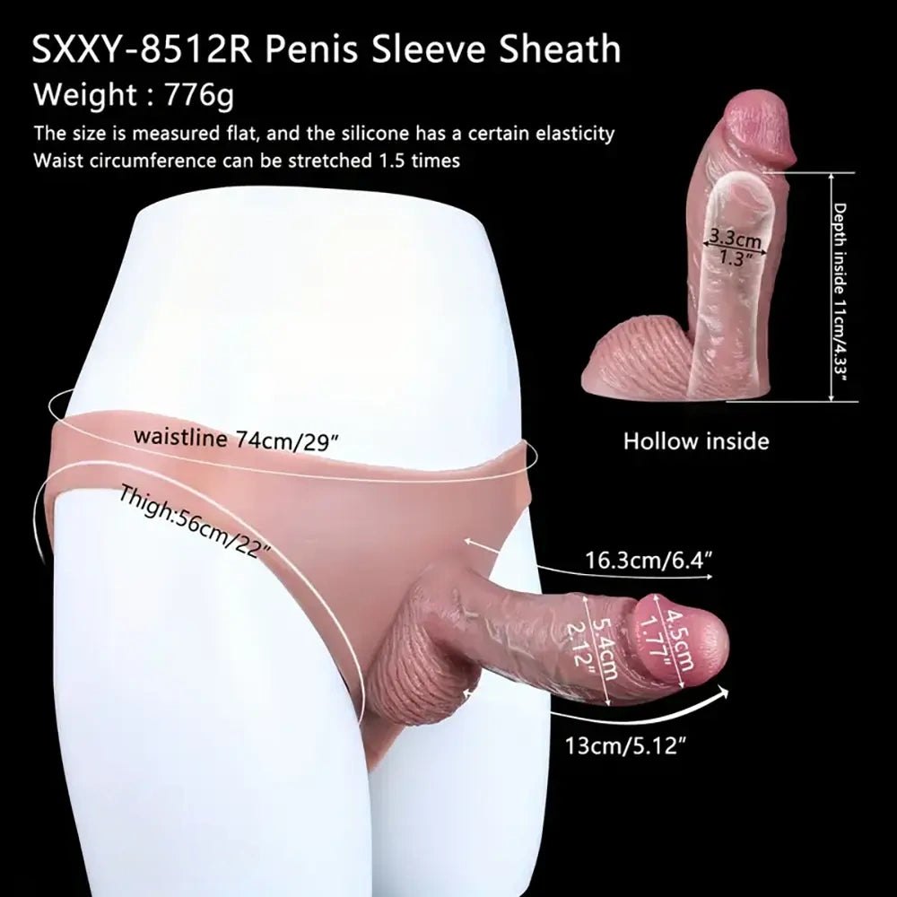 Flesh panty strap-on realistic dildo, photo 5