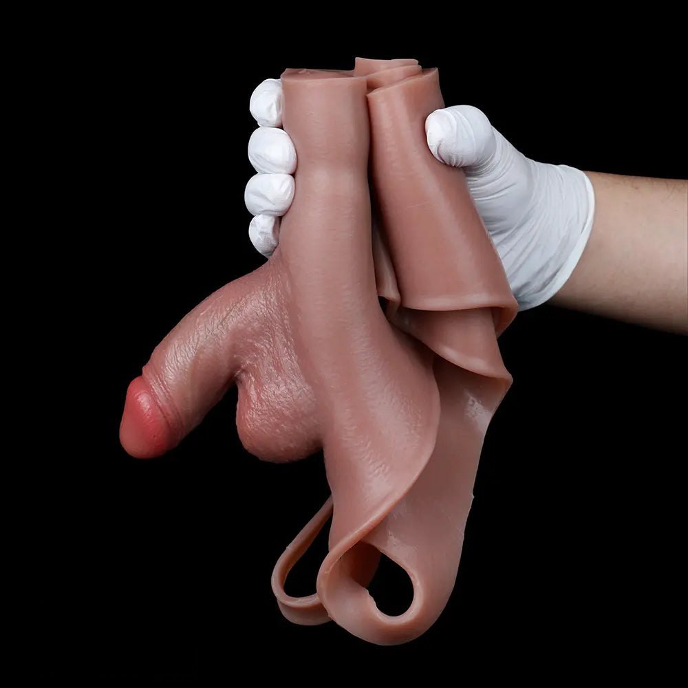 Flesh silicone strap-on panty with opening, photo 14