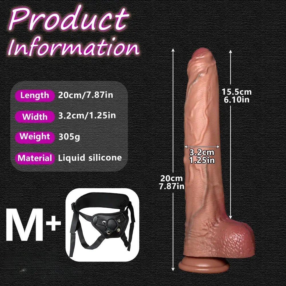 Flesh tone strap on realistic silicone dildo, photo 12