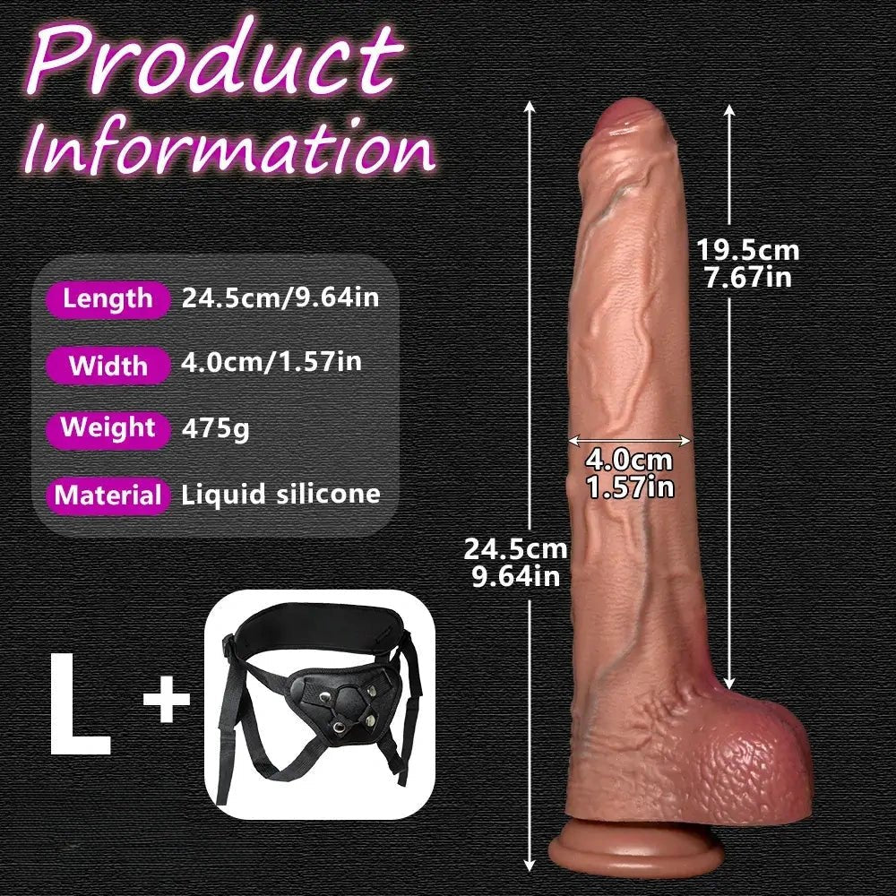 Flesh tone strap on realistic silicone dildo, photo 13