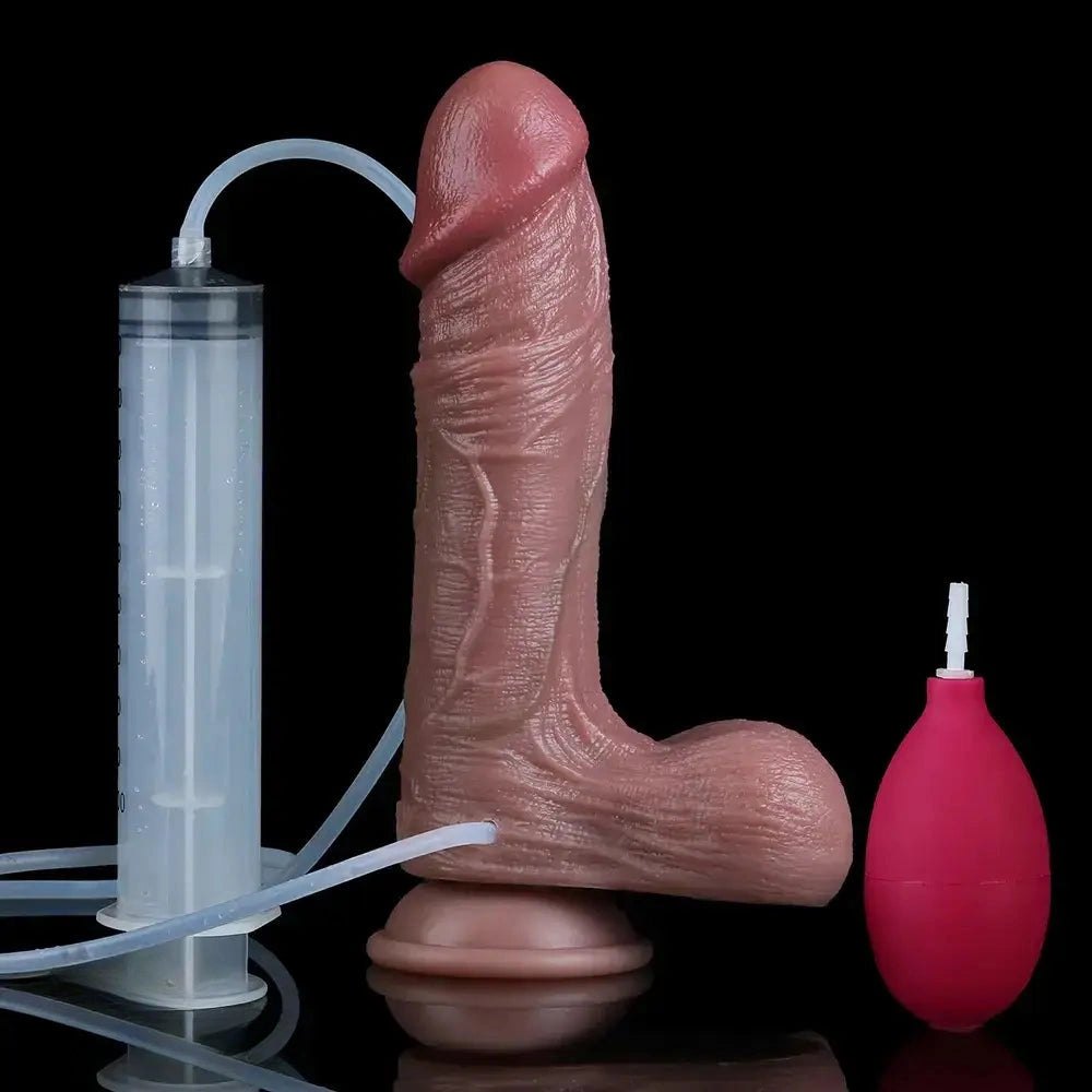 Flesh-tone squirting strap-on dildo, photo 15