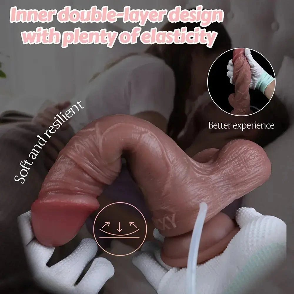Flesh-tone squirting strap-on dildo, photo 6