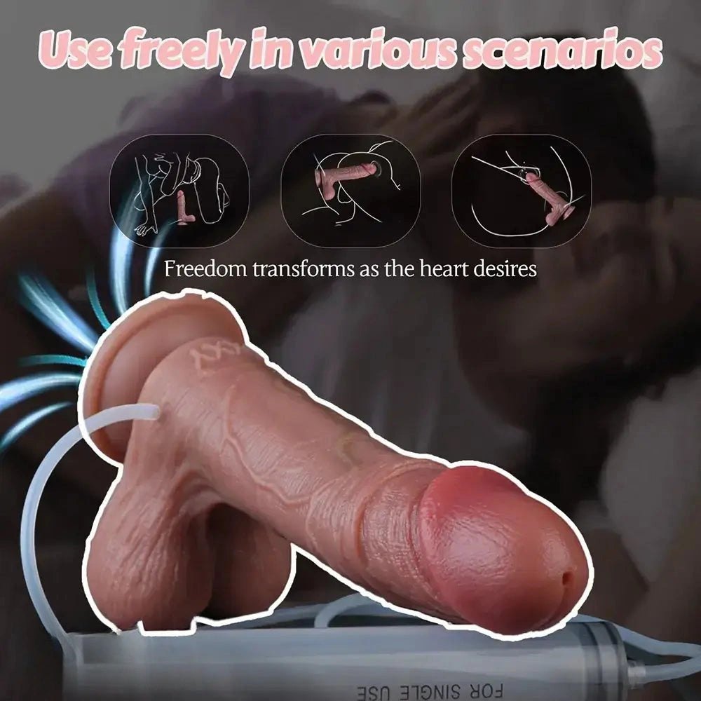 Flesh-tone squirting strap-on dildo, photo 7