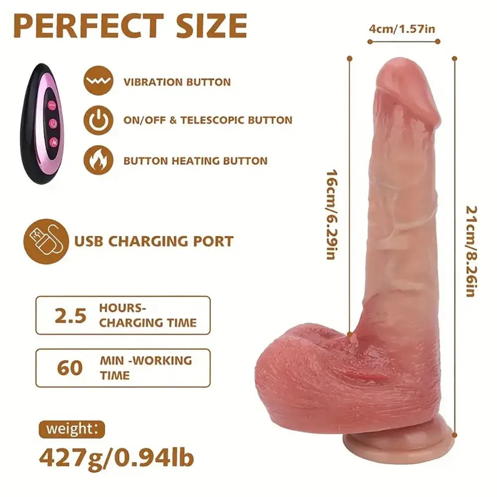 Flesh-toned strap-on vibrating dildo, photo 6