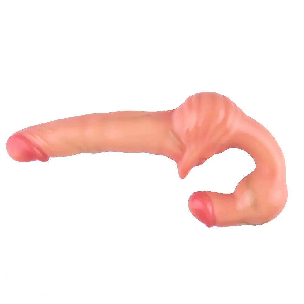 Flesh tone strapless double-ended silicone dildo, photo 10