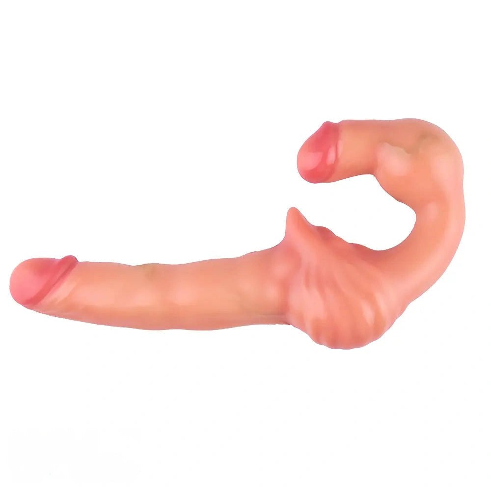 Flesh tone strapless double-ended silicone dildo, photo 13