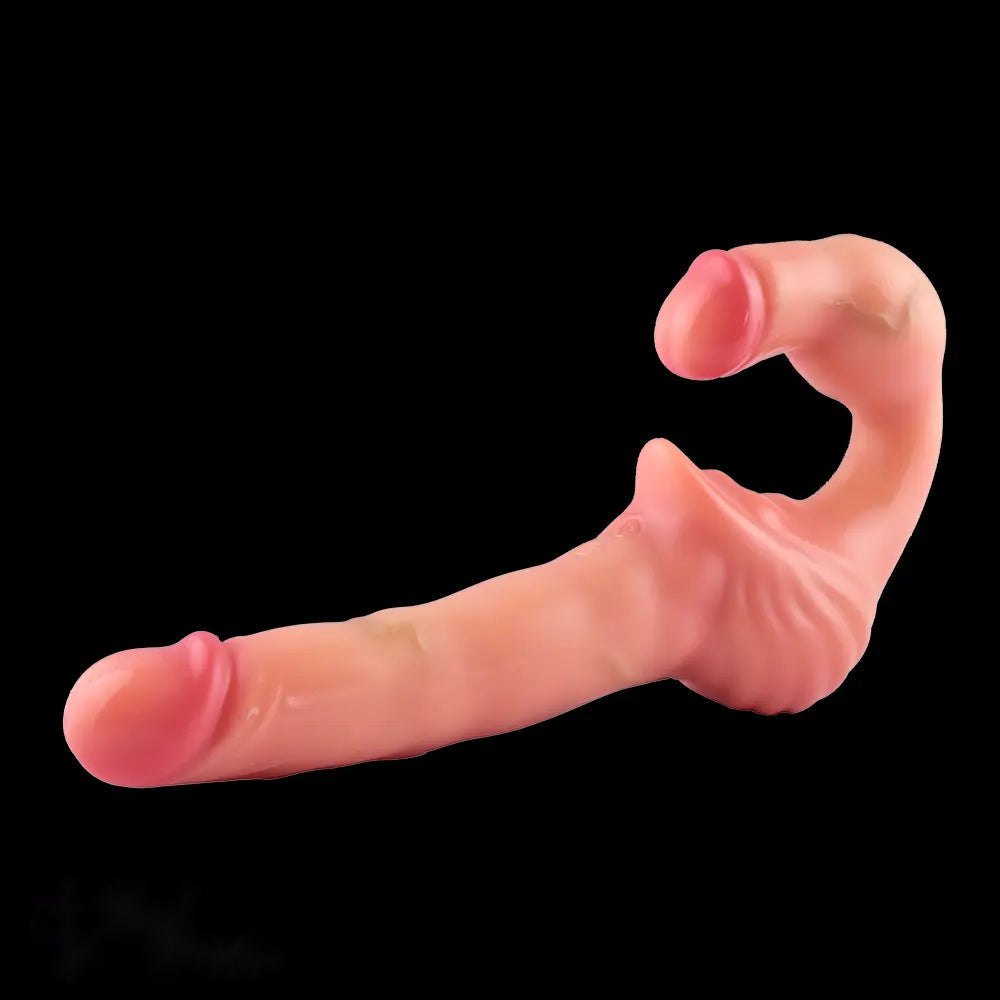 Flesh tone strapless double-ended silicone dildo, photo 3