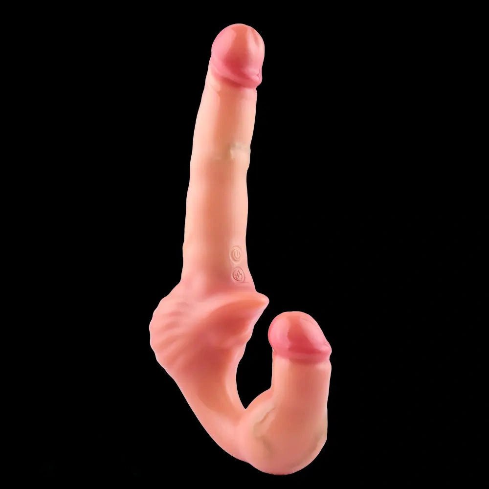 Flesh tone strapless double-ended silicone dildo, photo 5