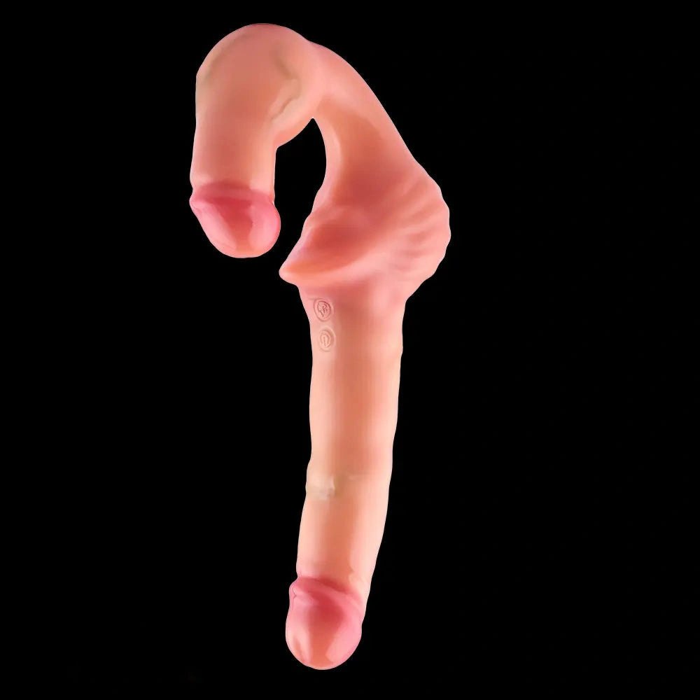Flesh tone strapless double-ended silicone dildo, photo 8