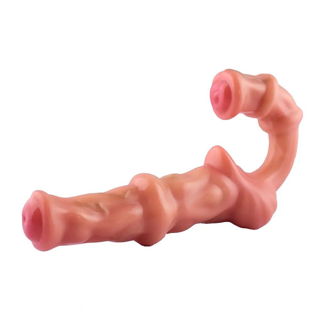 Flesh double-ended dildo, photo 1