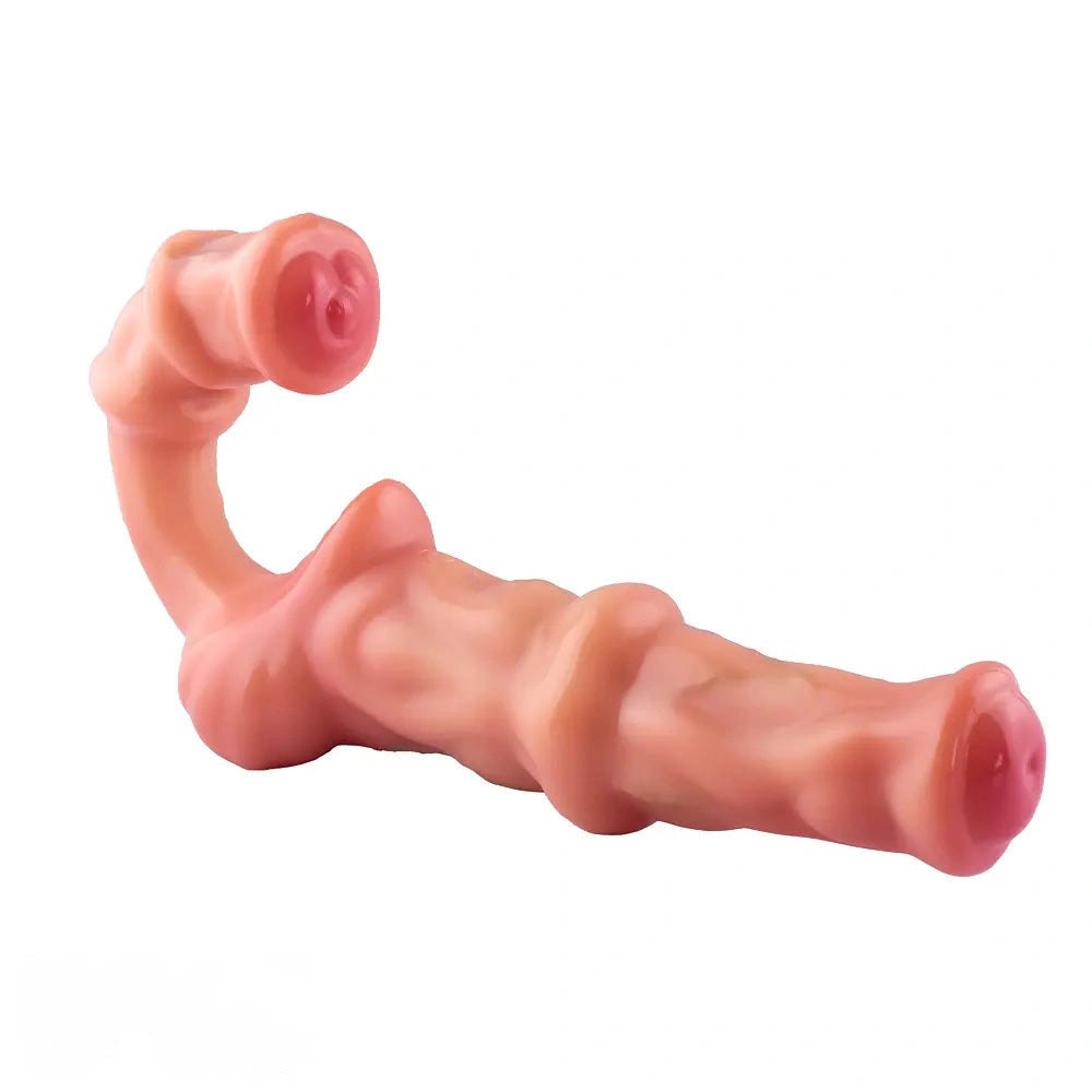 Flesh double-ended dildo, photo 14