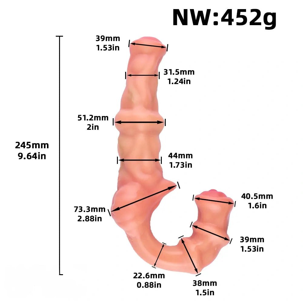 Flesh double-ended dildo, photo 17