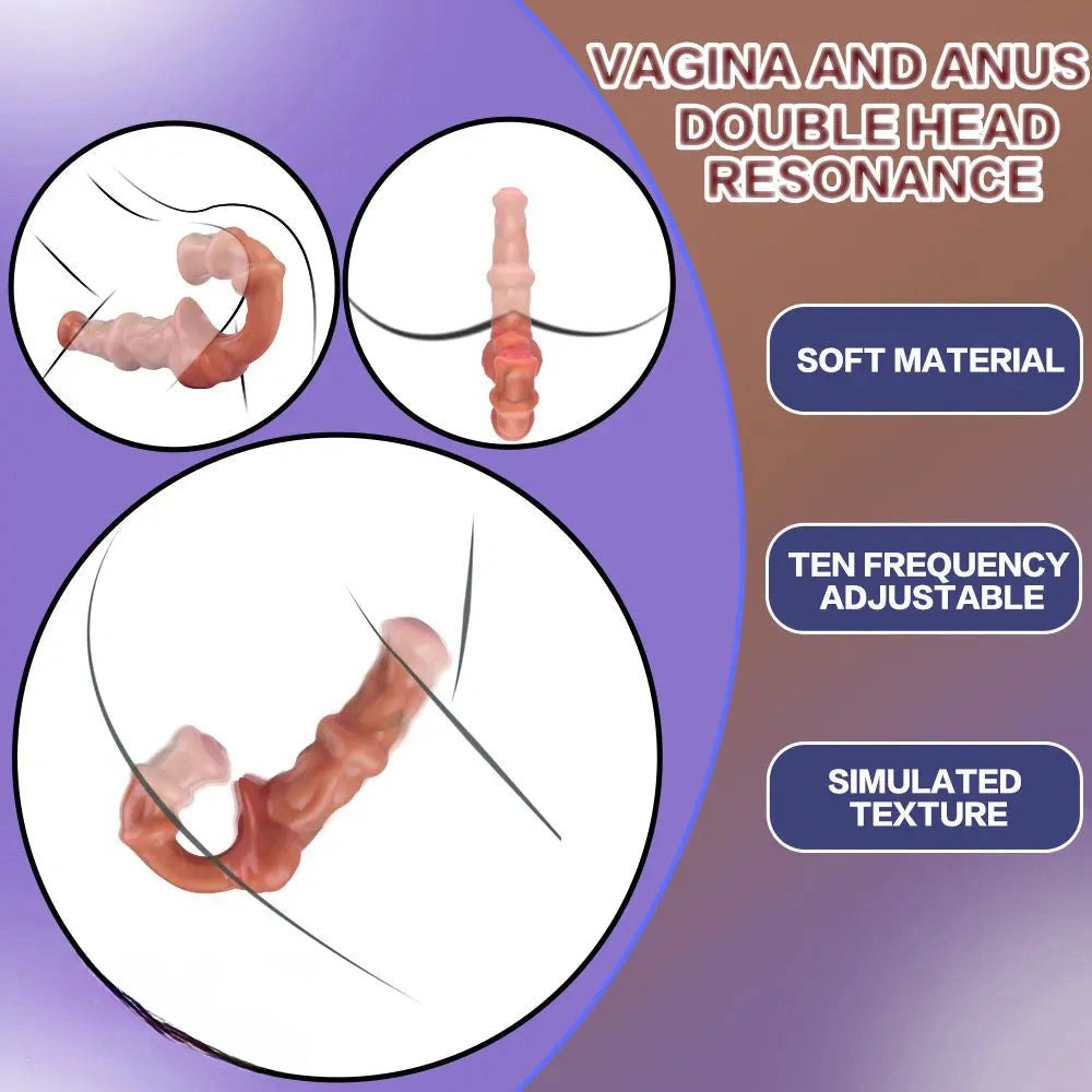 Flesh double-ended dildo, photo 4