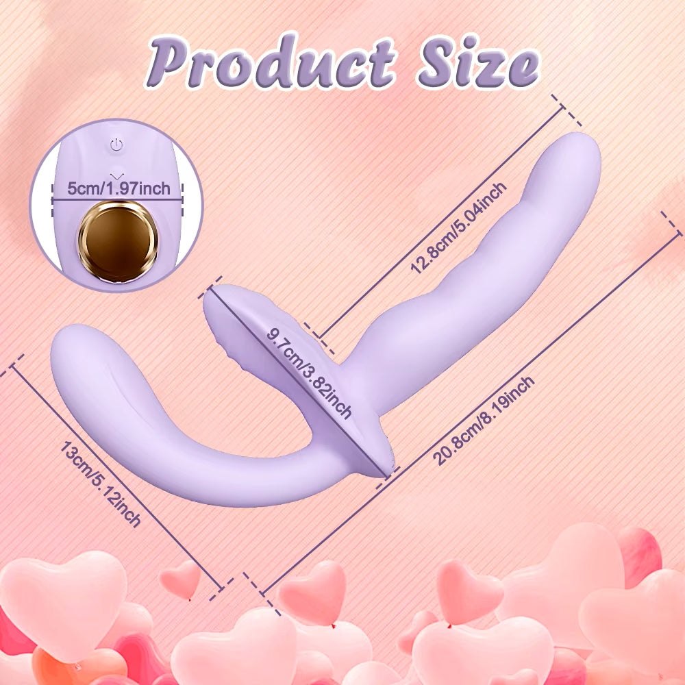 Purple strapless double-ended vibrator, photo 6