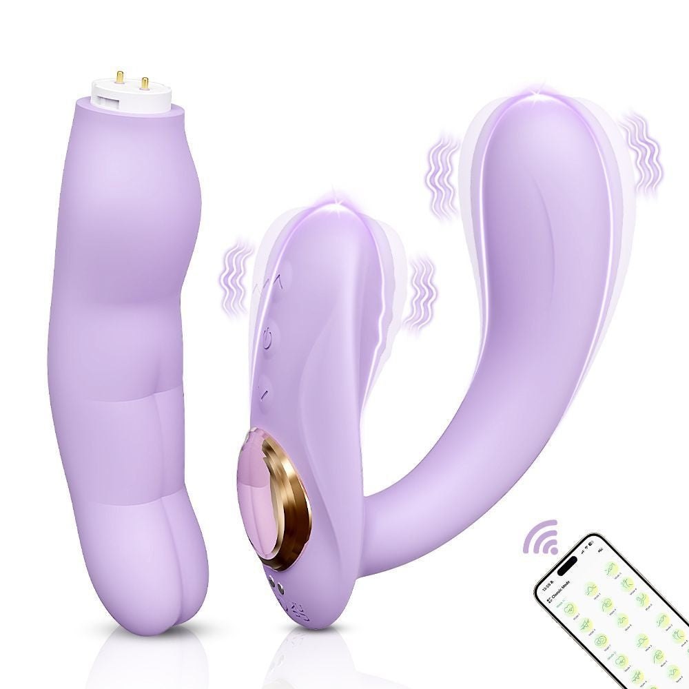 Purple strapless double-ended vibrator, photo 7