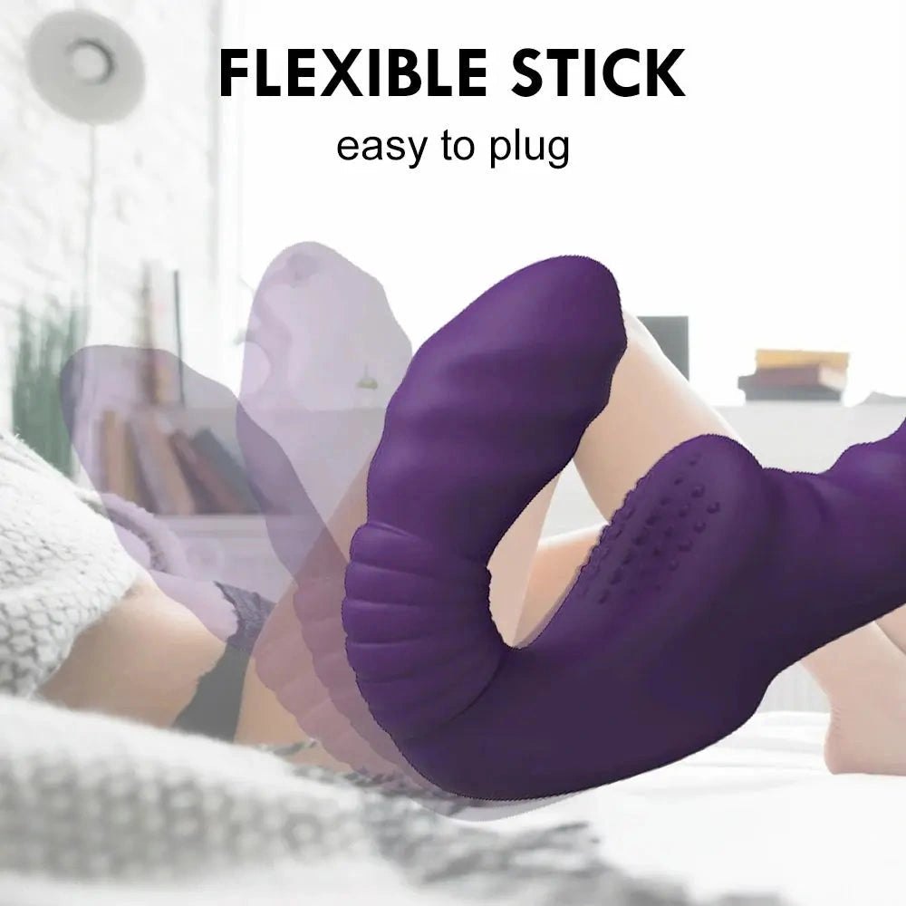 Purple double-ended strapless vibrator, photo 10