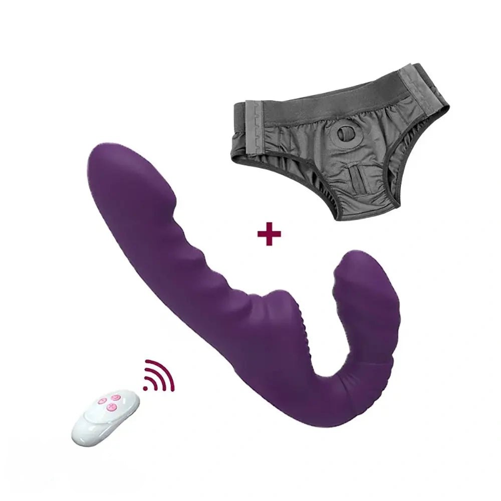 Purple double-ended strapless vibrator, photo 12