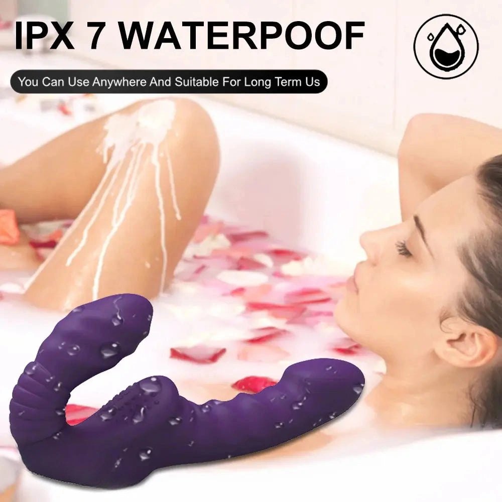 Purple double-ended strapless vibrator, photo 3
