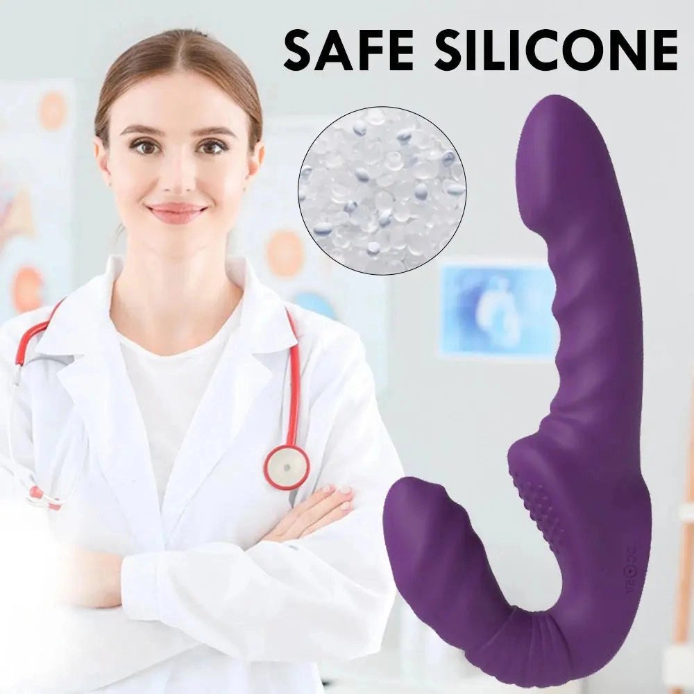 Purple double-ended strapless vibrator, photo 4
