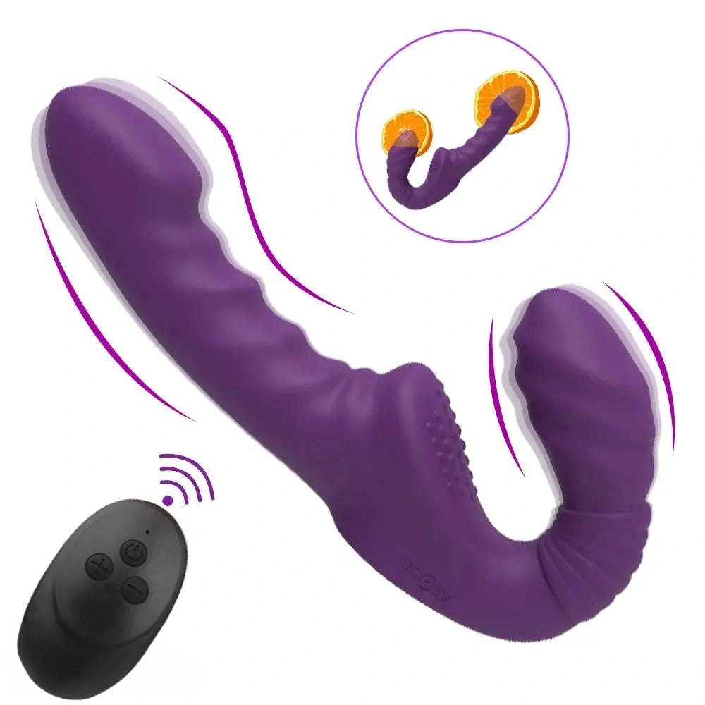 Purple double-ended strapless vibrator, photo 9