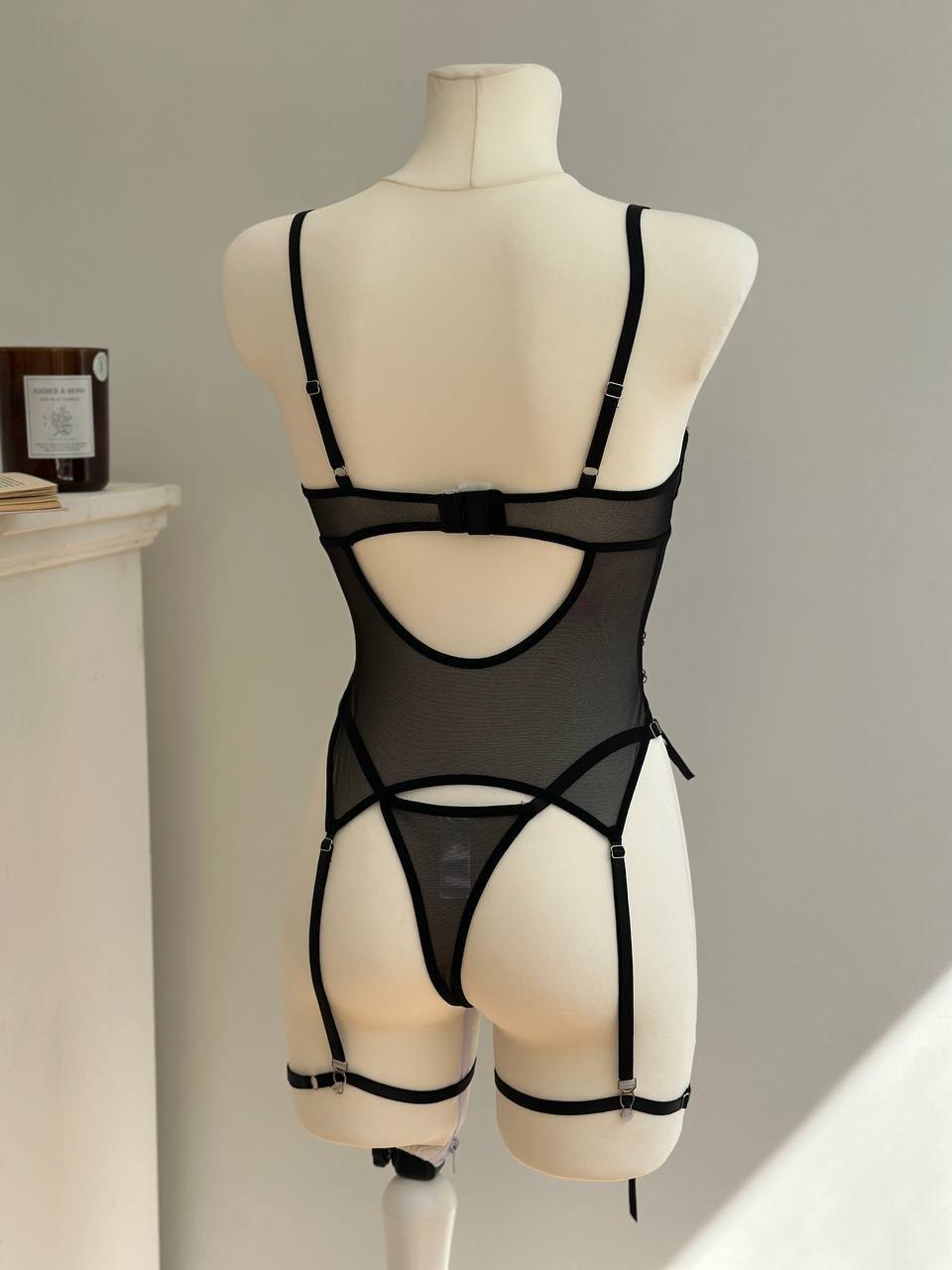 Strappy cutout lace mesh bodysuit, photo 14