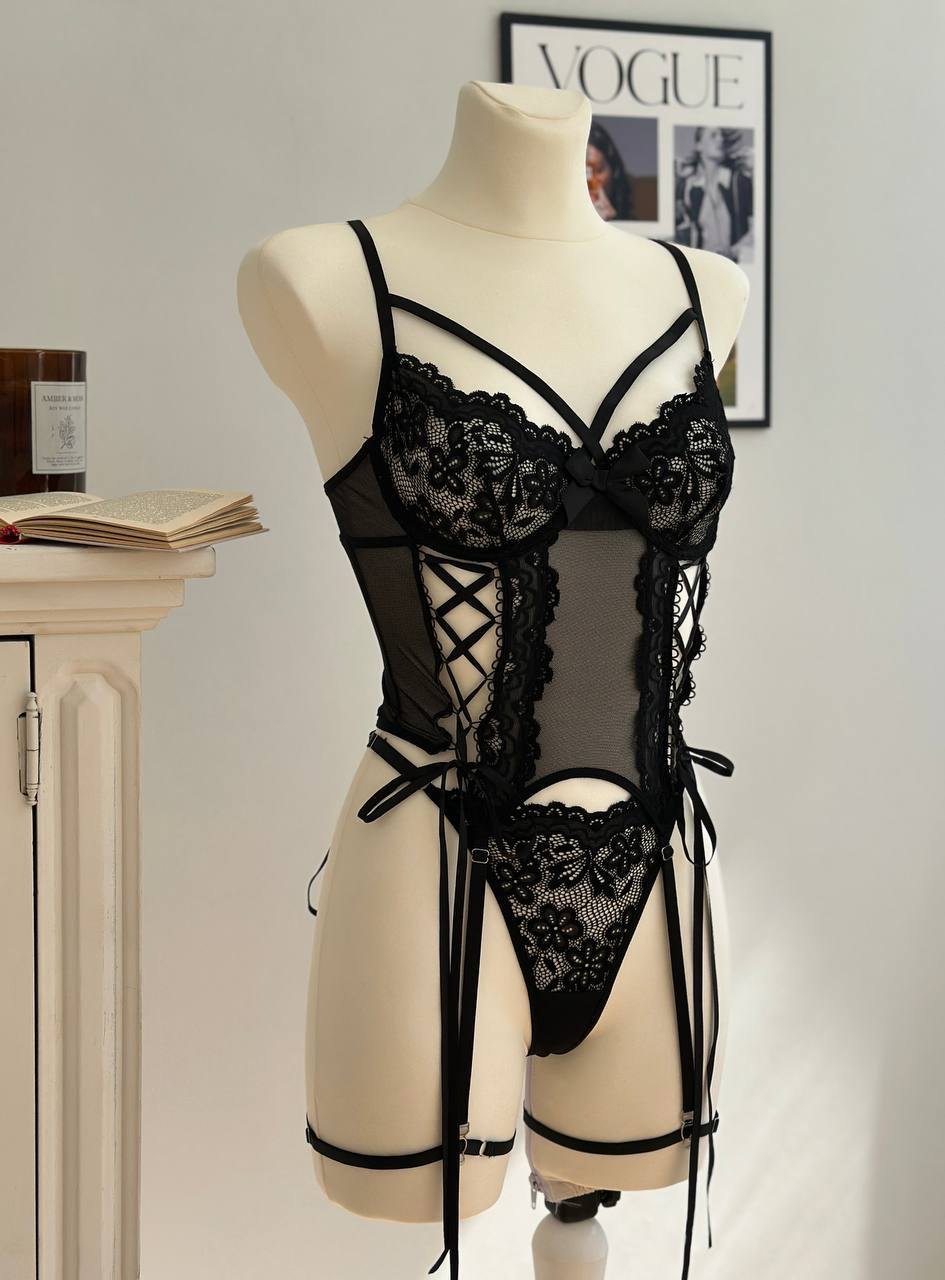Strappy cutout lace mesh bodysuit, photo 9