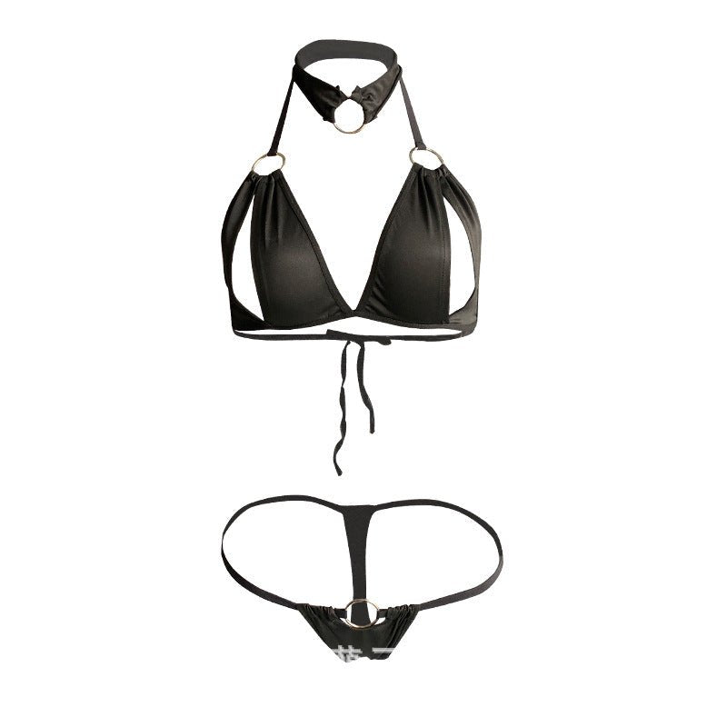 Strappy edgy lingerie bra set, photo 4