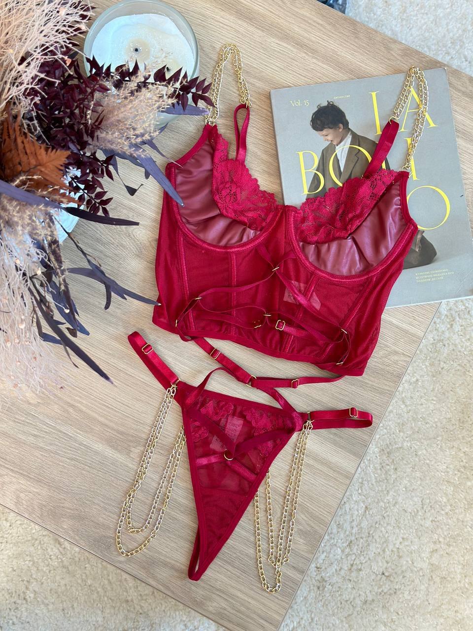 Strappy lace sheer bustier, photo 14