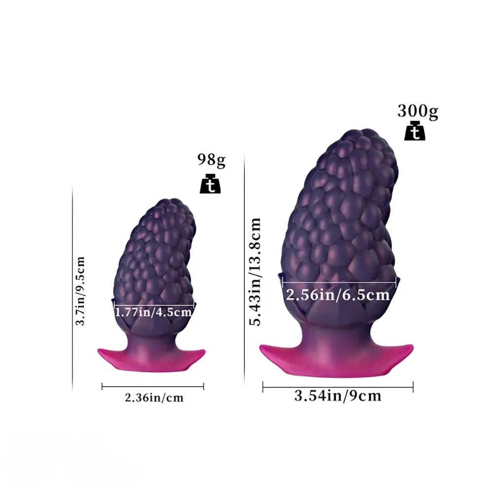 Strawberry textured silicone butt plug, photo 10